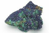 Sparkling Azurite and Malachite Crystal Association - China #217637-1